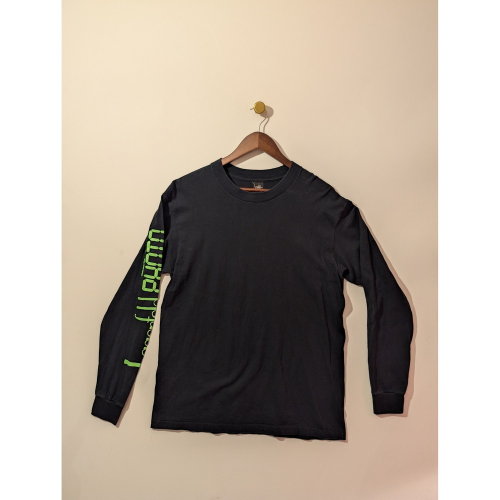 Lagerfeld Photo Long Sleeve Tee Mens XL Black Excellent Neon Graphic Made in USA